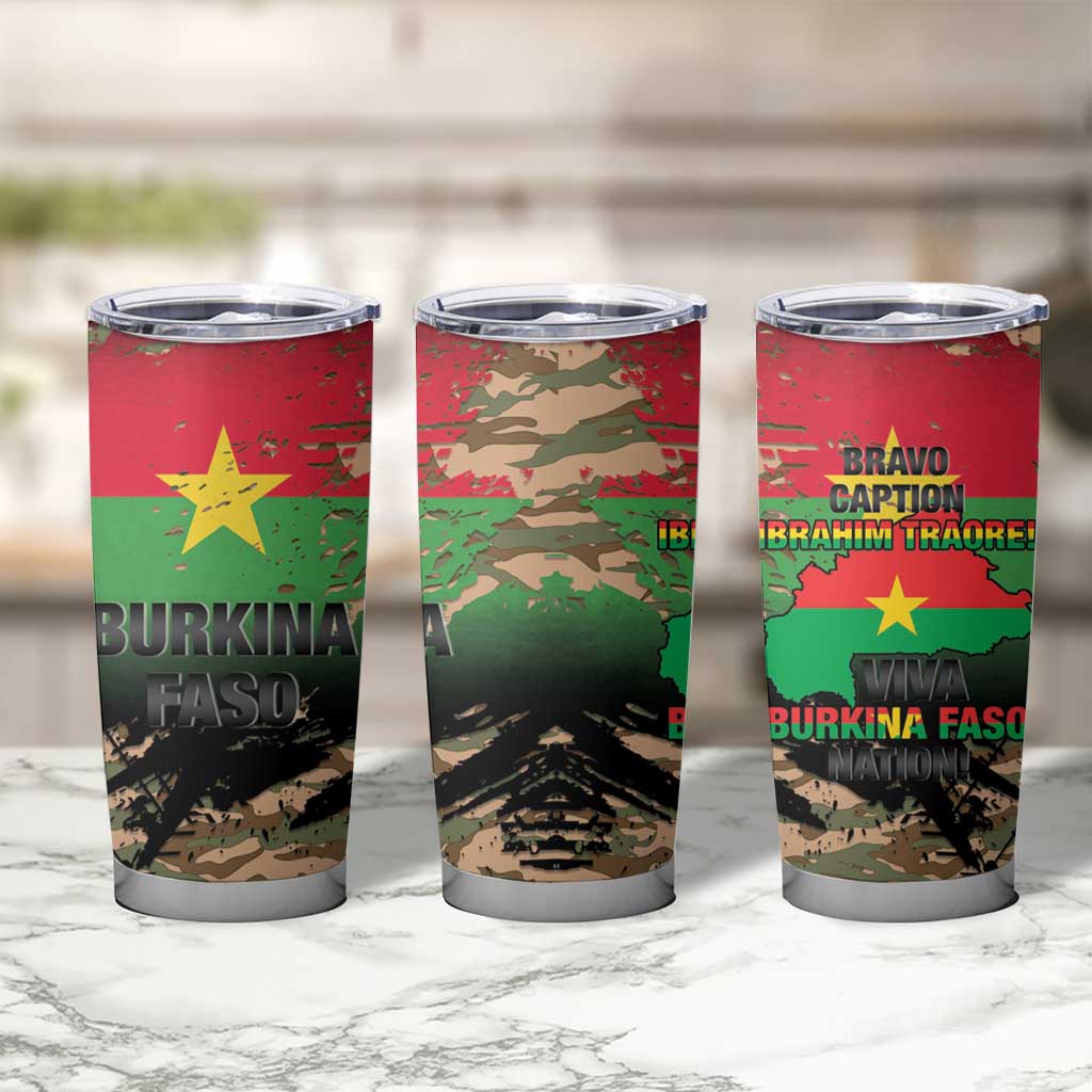 Burkina Faso Military Tumbler Cup Bravo Caption Traore! Viva Burkina Faso Nation!