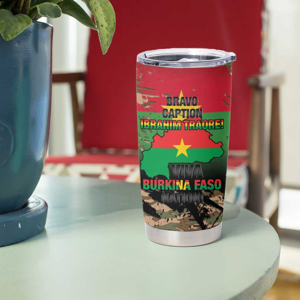 Burkina Faso Military Tumbler Cup Bravo Caption Traore! Viva Burkina Faso Nation!