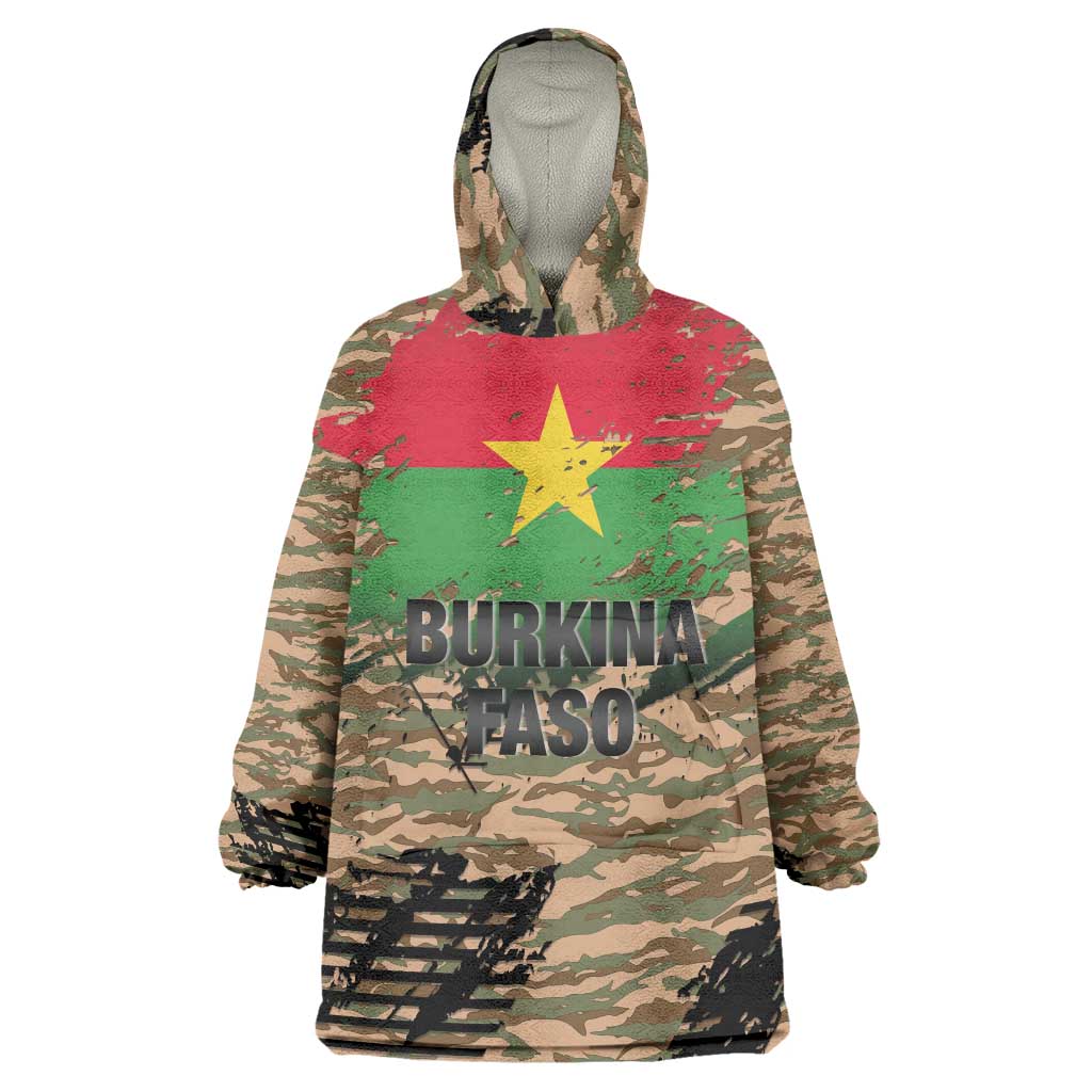 Burkina Faso Military Wearable Blanket Hoodie Bravo Caption Traore! Viva Burkina Faso Nation!