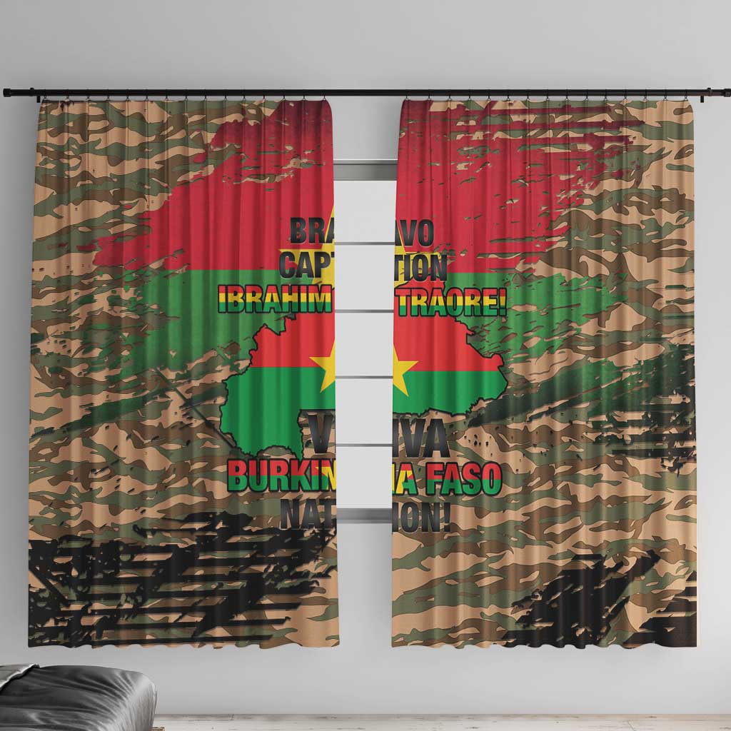 Burkina Faso Military Window Curtain Bravo Caption Traore! Viva Burkina Faso Nation!