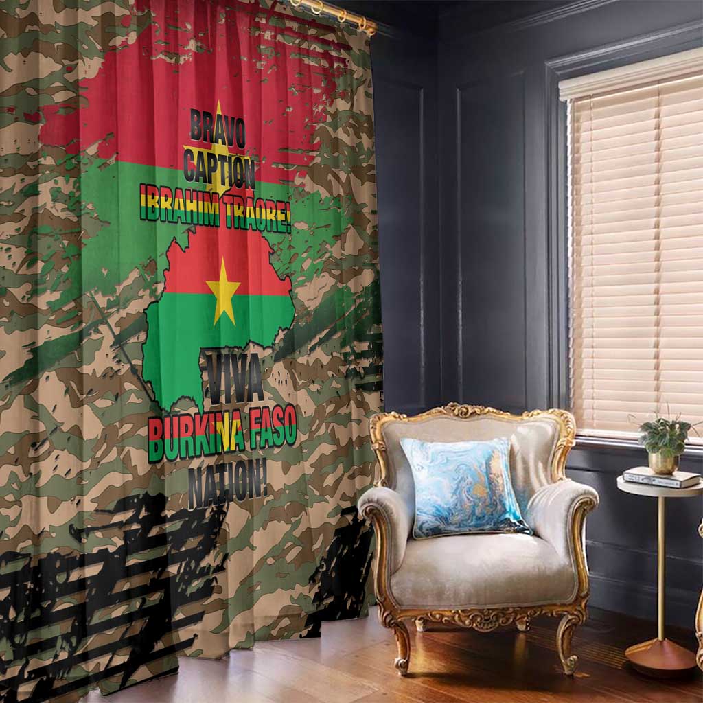 Burkina Faso Military Window Curtain Bravo Caption Traore! Viva Burkina Faso Nation!