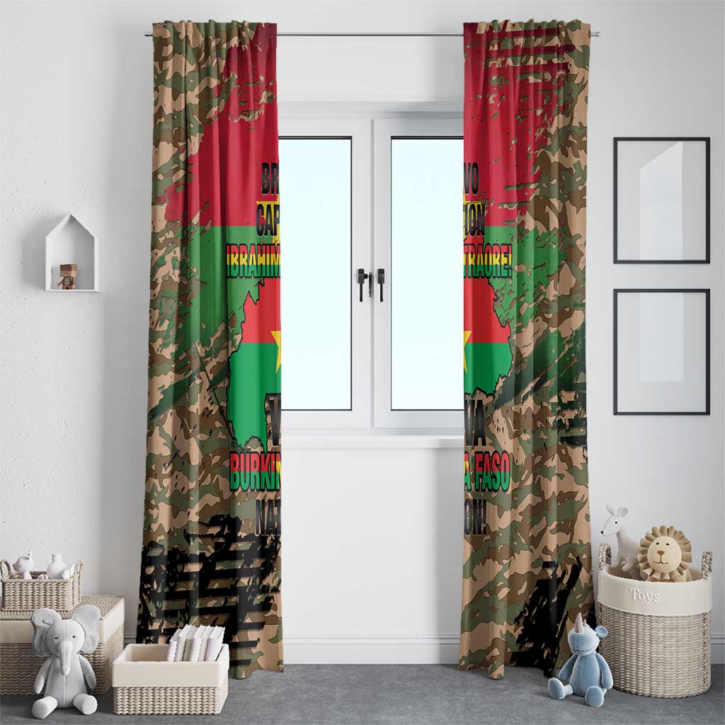 Burkina Faso Military Window Curtain Bravo Caption Traore! Viva Burkina Faso Nation!