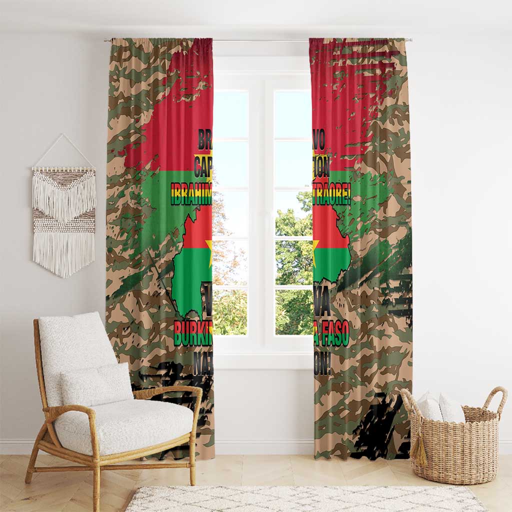 Burkina Faso Military Window Curtain Bravo Caption Traore! Viva Burkina Faso Nation!