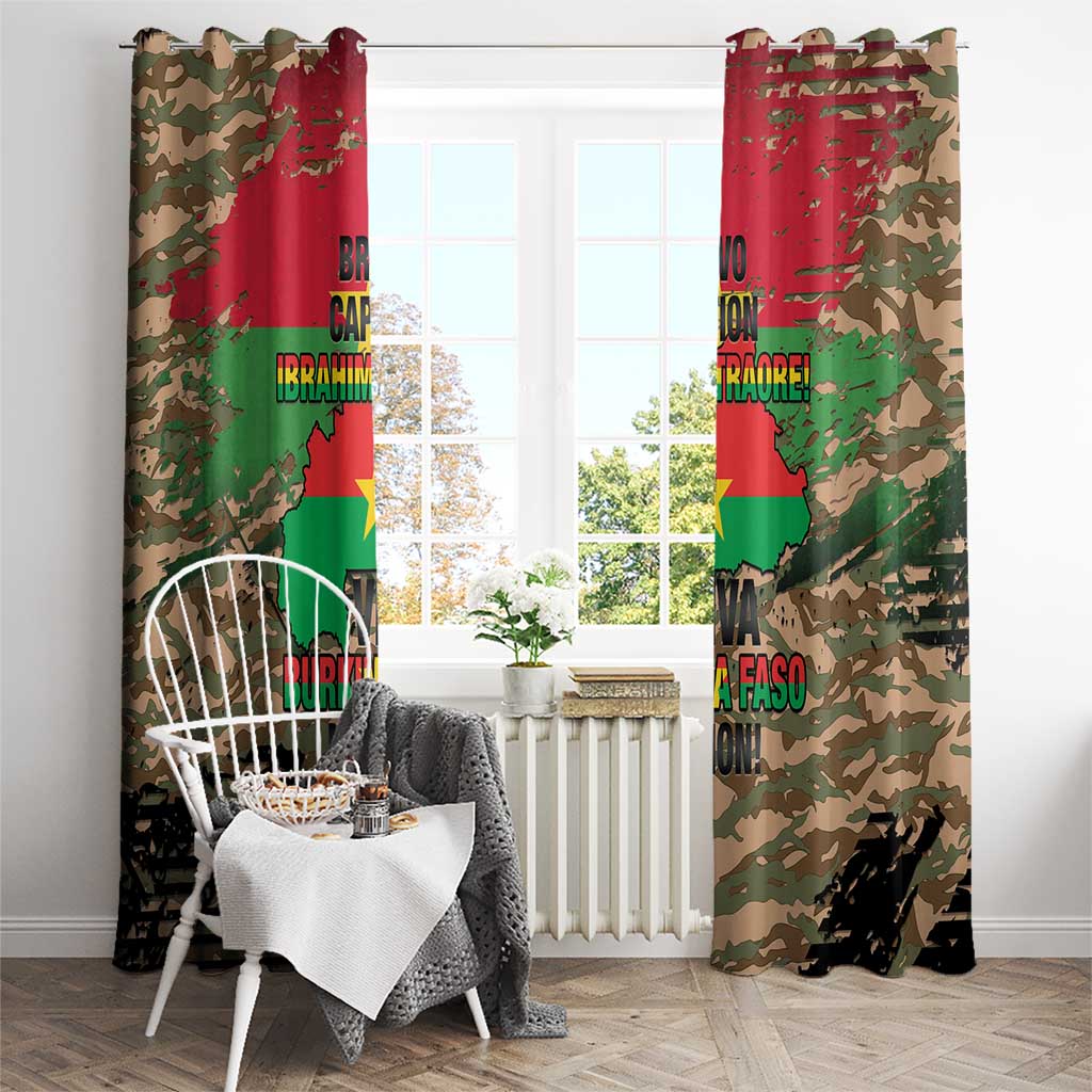 Burkina Faso Military Window Curtain Bravo Caption Traore! Viva Burkina Faso Nation!