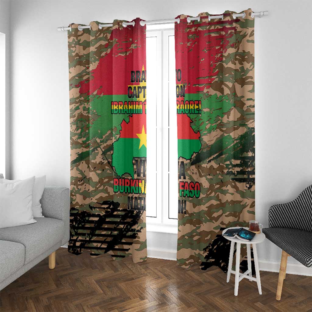 Burkina Faso Military Window Curtain Bravo Caption Traore! Viva Burkina Faso Nation!