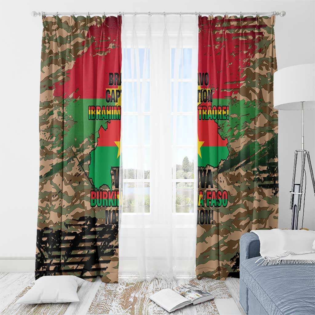 Burkina Faso Military Window Curtain Bravo Caption Traore! Viva Burkina Faso Nation!