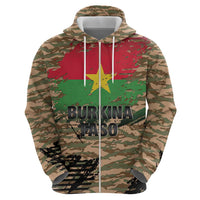 Burkina Faso Military Zip Hoodie Bravo Caption Traore! Viva Burkina Faso Nation!