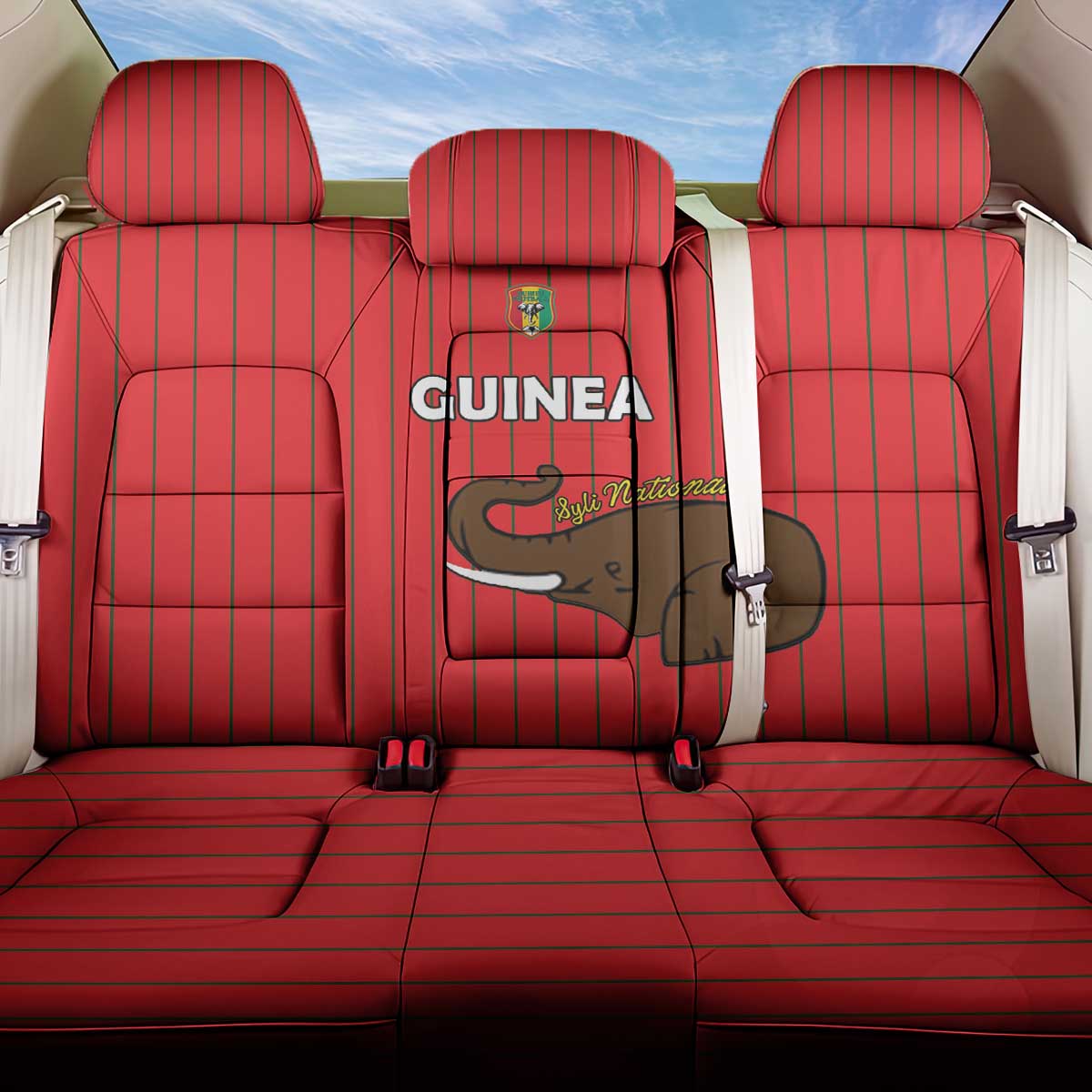 Guinea Football Back Car Seat Cover Allez Syli National - Wonder Print Shop