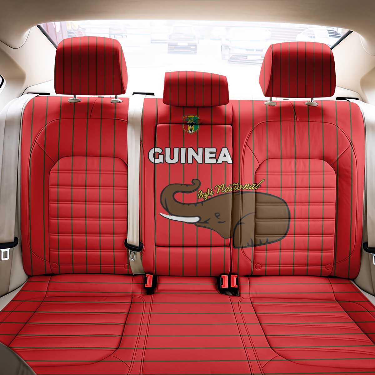 Guinea Football Back Car Seat Cover Allez Syli National - Wonder Print Shop