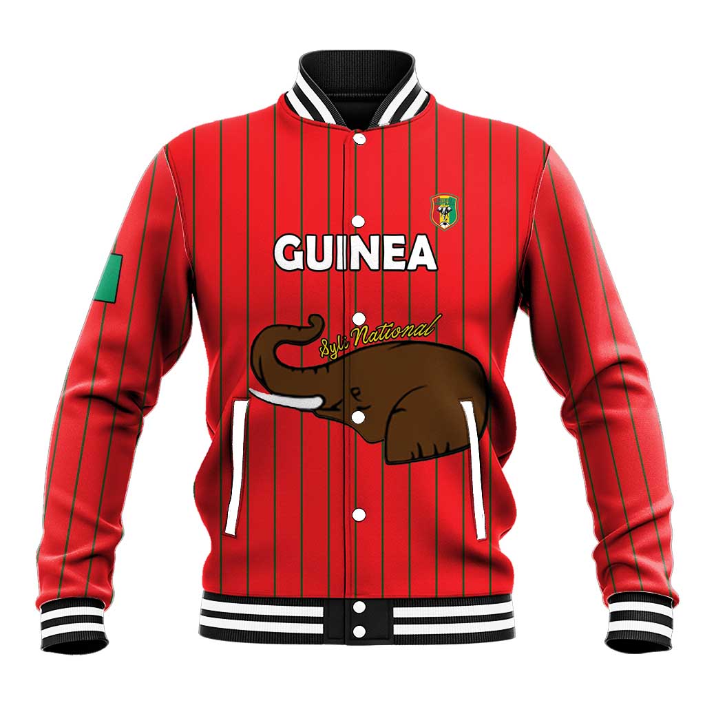 Custom Guinea Football Baseball Jacket Allez Syli National - Wonder Print Shop