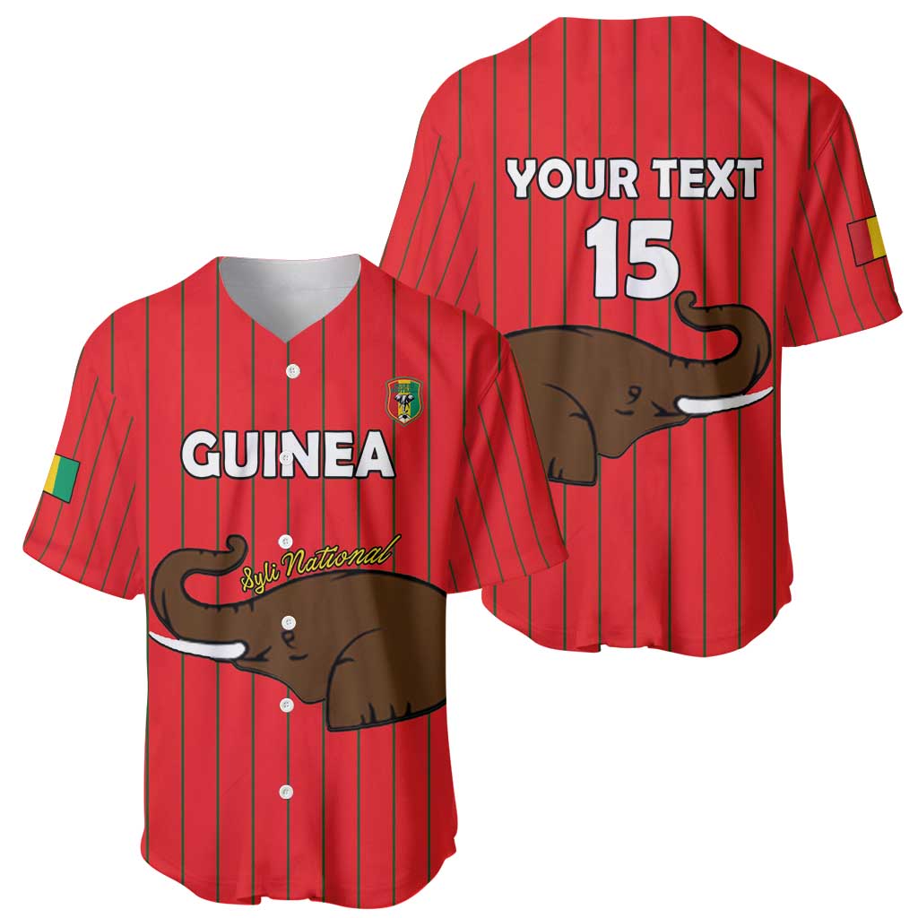 Custom Guinea Football Baseball Jersey Allez Syli National - Wonder Print Shop