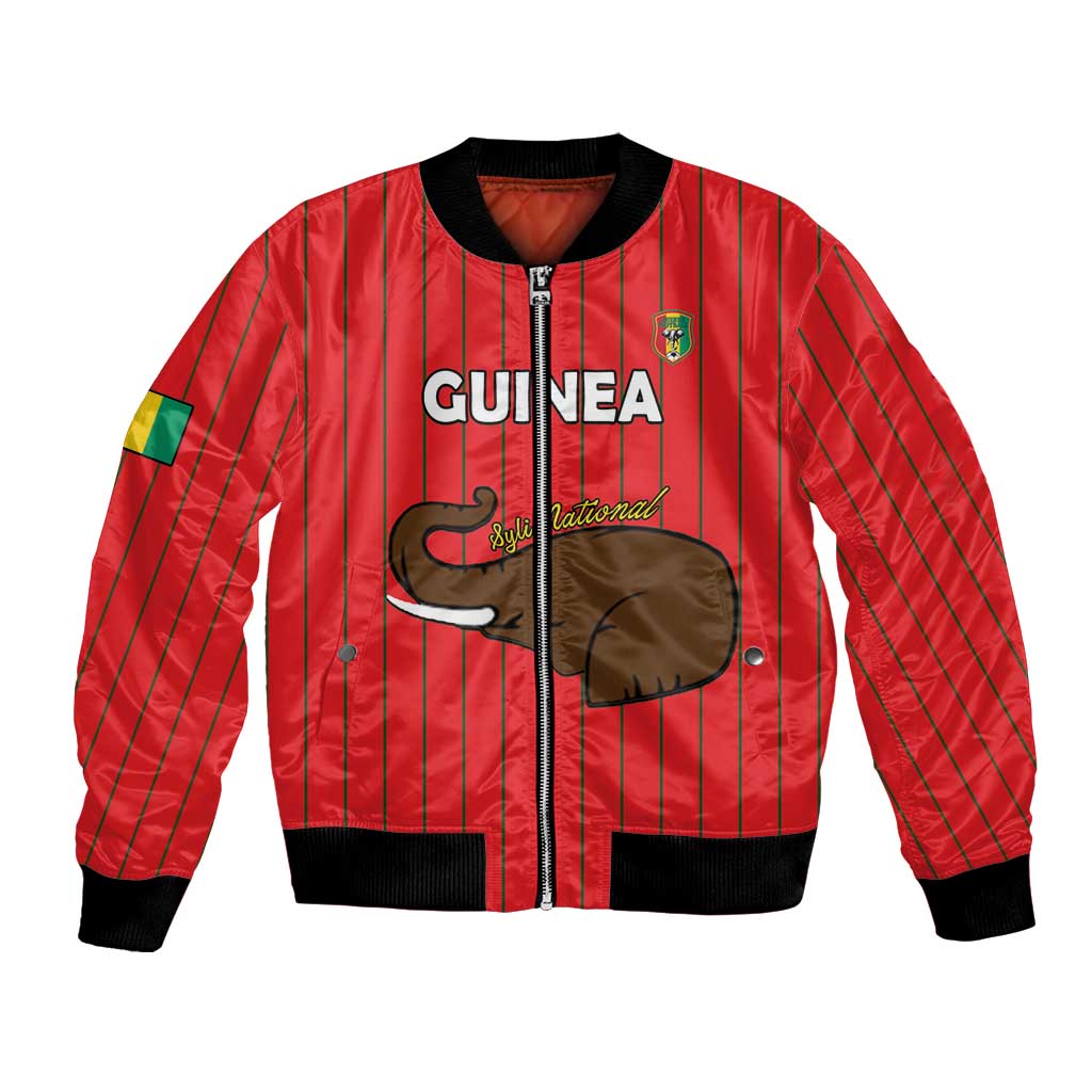 Custom Guinea Football Bomber Jacket Allez Syli National - Wonder Print Shop