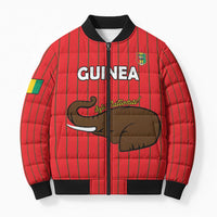 Custom Guinea Football Bomber Puffer Jacket Allez Syli National - Wonder Print Shop