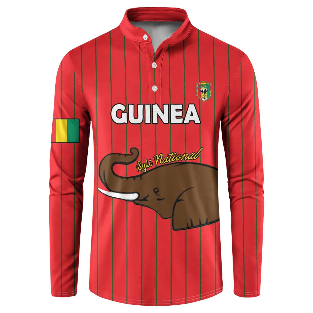 Custom Guinea Football Button Sweatshirt Allez Syli National - Wonder Print Shop