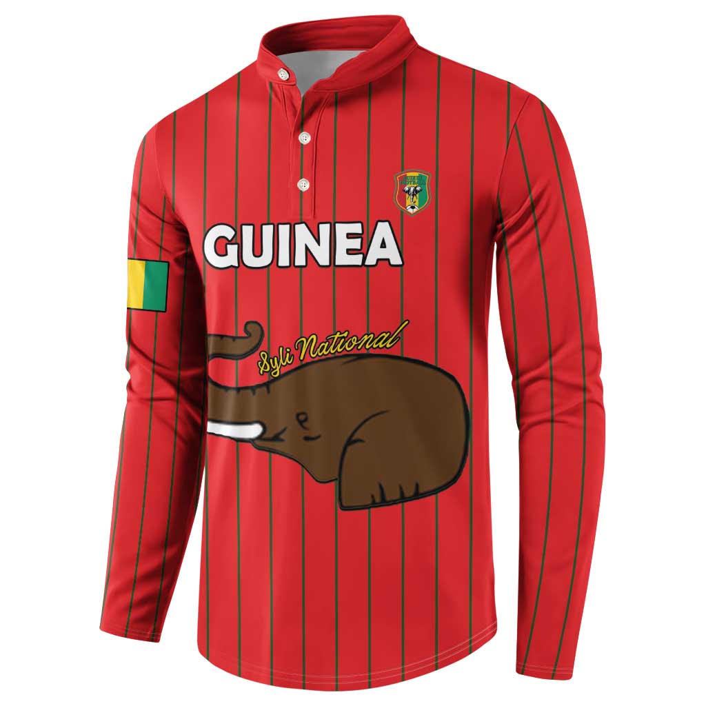 Custom Guinea Football Button Sweatshirt Allez Syli National - Wonder Print Shop