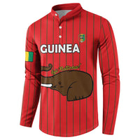 Custom Guinea Football Button Sweatshirt Allez Syli National - Wonder Print Shop
