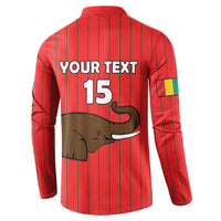 Custom Guinea Football Button Sweatshirt Allez Syli National - Wonder Print Shop