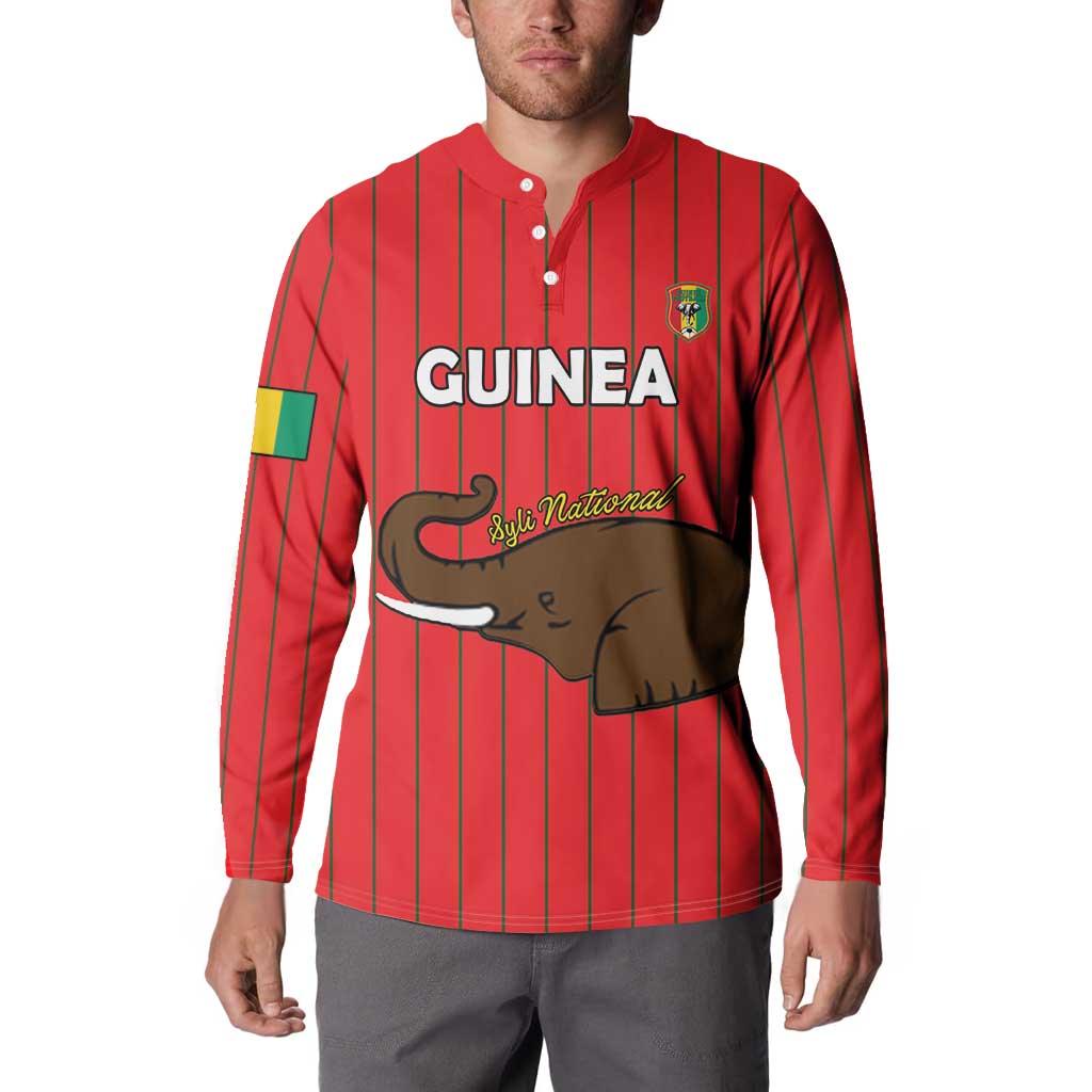 Custom Guinea Football Button Sweatshirt Allez Syli National - Wonder Print Shop