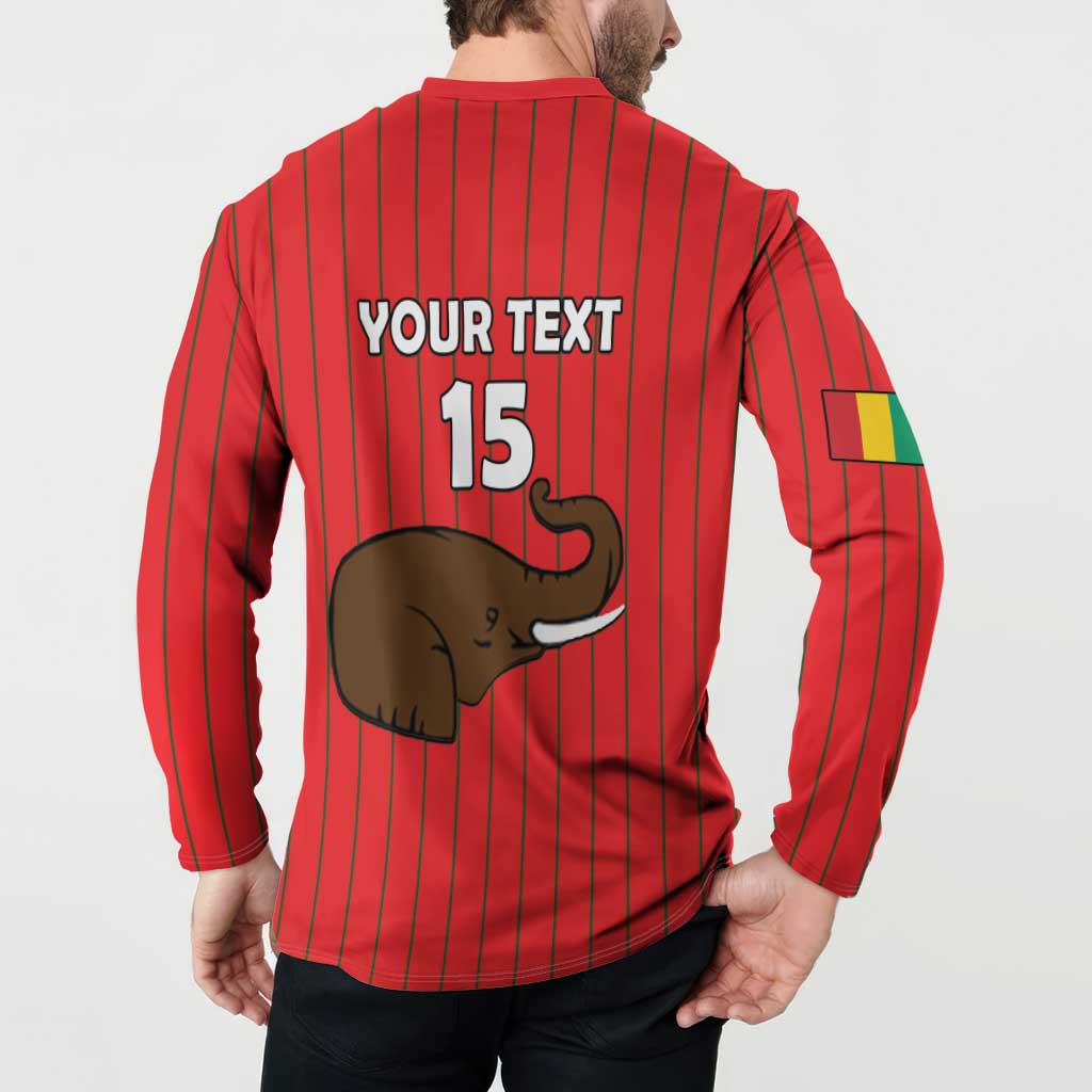 Custom Guinea Football Button Sweatshirt Allez Syli National - Wonder Print Shop