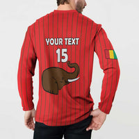 Custom Guinea Football Button Sweatshirt Allez Syli National - Wonder Print Shop