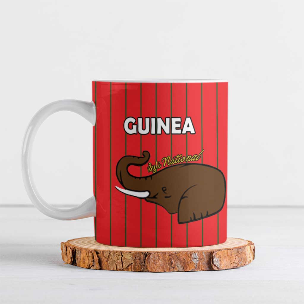 Custom Guinea Football Ceramic Mug Allez Syli National - Wonder Print Shop