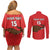 Custom Guinea Football Couples Matching Off Shoulder Short Dress and Long Sleeve Button Shirt Allez Syli National - Wonder Print Shop