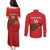 Custom Guinea Football Couples Matching Puletasi and Long Sleeve Button Shirt Allez Syli National - Wonder Print Shop