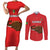 Custom Guinea Football Couples Matching Short Sleeve Bodycon Dress and Long Sleeve Button Shirt Allez Syli National - Wonder Print Shop