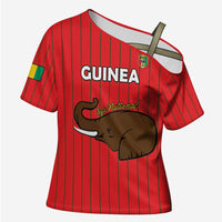 Custom Guinea Football Cross Shoulder Shirt Allez Syli National - Wonder Print Shop
