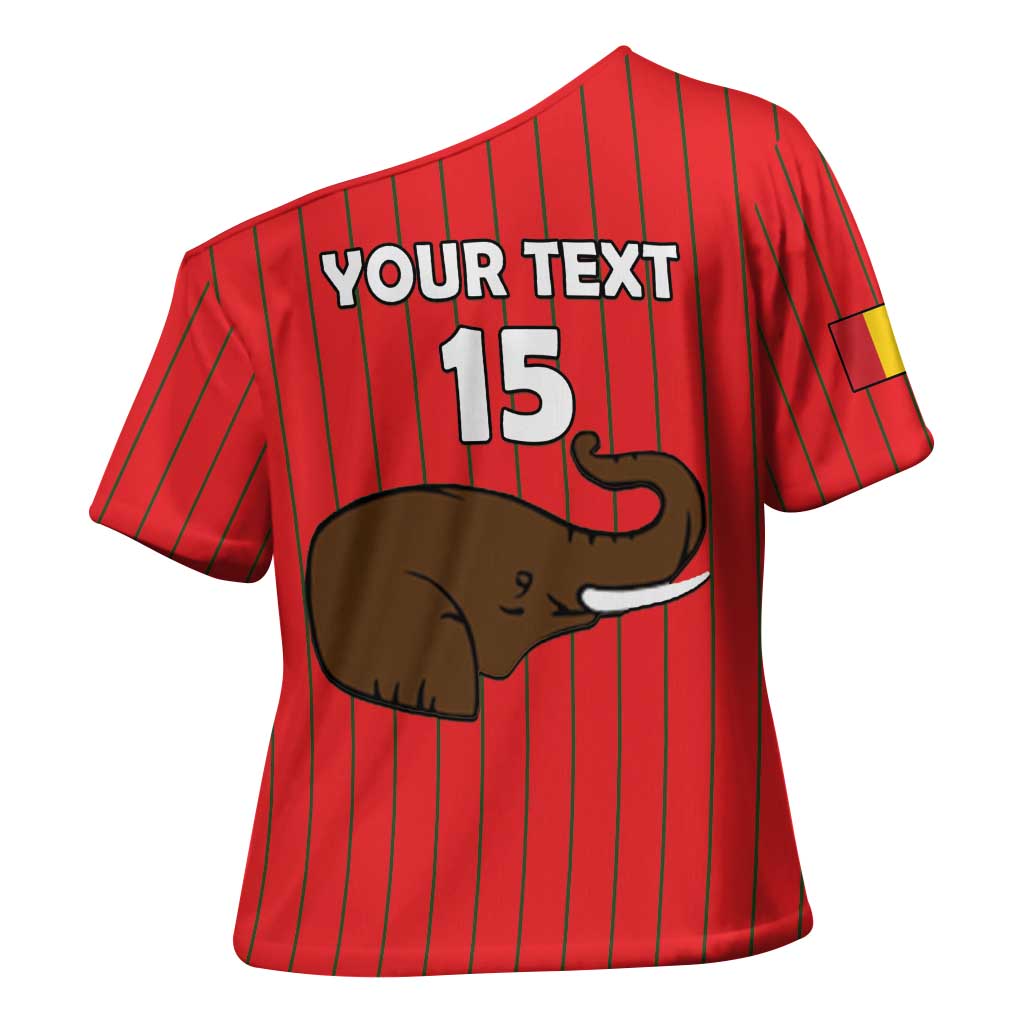 Custom Guinea Football Cross Shoulder Shirt Allez Syli National - Wonder Print Shop