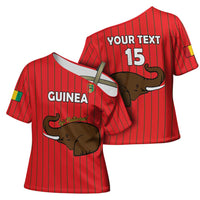 Custom Guinea Football Cross Shoulder Shirt Allez Syli National - Wonder Print Shop