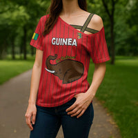 Custom Guinea Football Cross Shoulder Shirt Allez Syli National - Wonder Print Shop