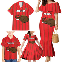 Custom Guinea Football Family Matching Mermaid Dress and Hawaiian Shirt Allez Syli National - Wonder Print Shop