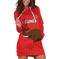 Custom Guinea Football Hoodie Dress Allez Syli National - Wonder Print Shop