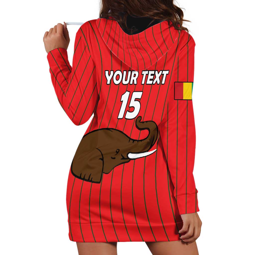 Custom Guinea Football Hoodie Dress Allez Syli National - Wonder Print Shop