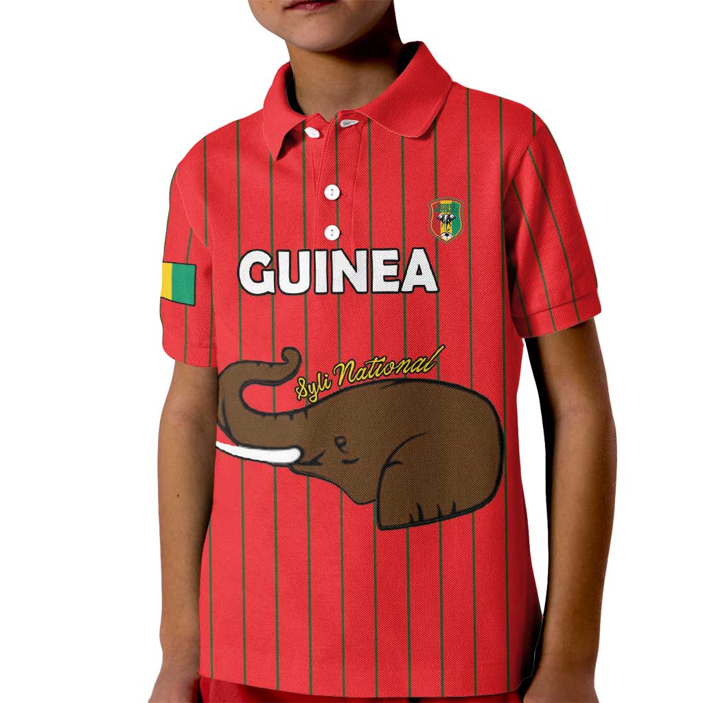 Custom Guinea Football Kid Polo Shirt Allez Syli National - Wonder Print Shop
