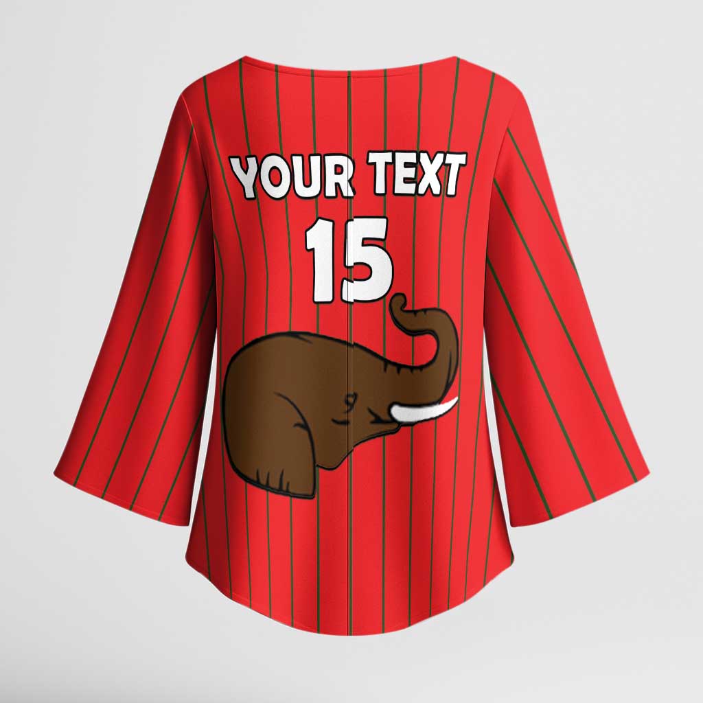 Custom Guinea Football Kimono Sleeve Blouse Allez Syli National - Wonder Print Shop