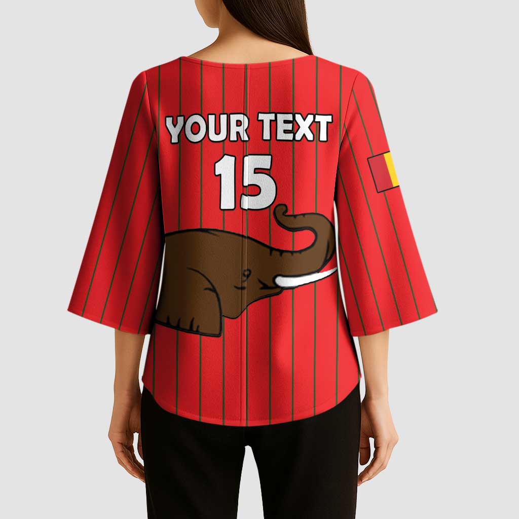 Custom Guinea Football Kimono Sleeve Blouse Allez Syli National - Wonder Print Shop