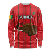 Custom Guinea Football Long Sleeve Shirt Allez Syli National - Wonder Print Shop