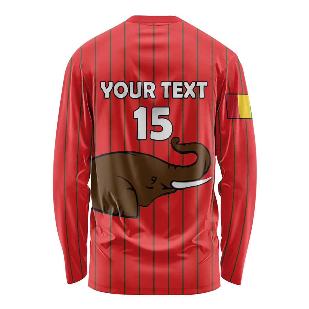 Custom Guinea Football Long Sleeve Shirt Allez Syli National - Wonder Print Shop
