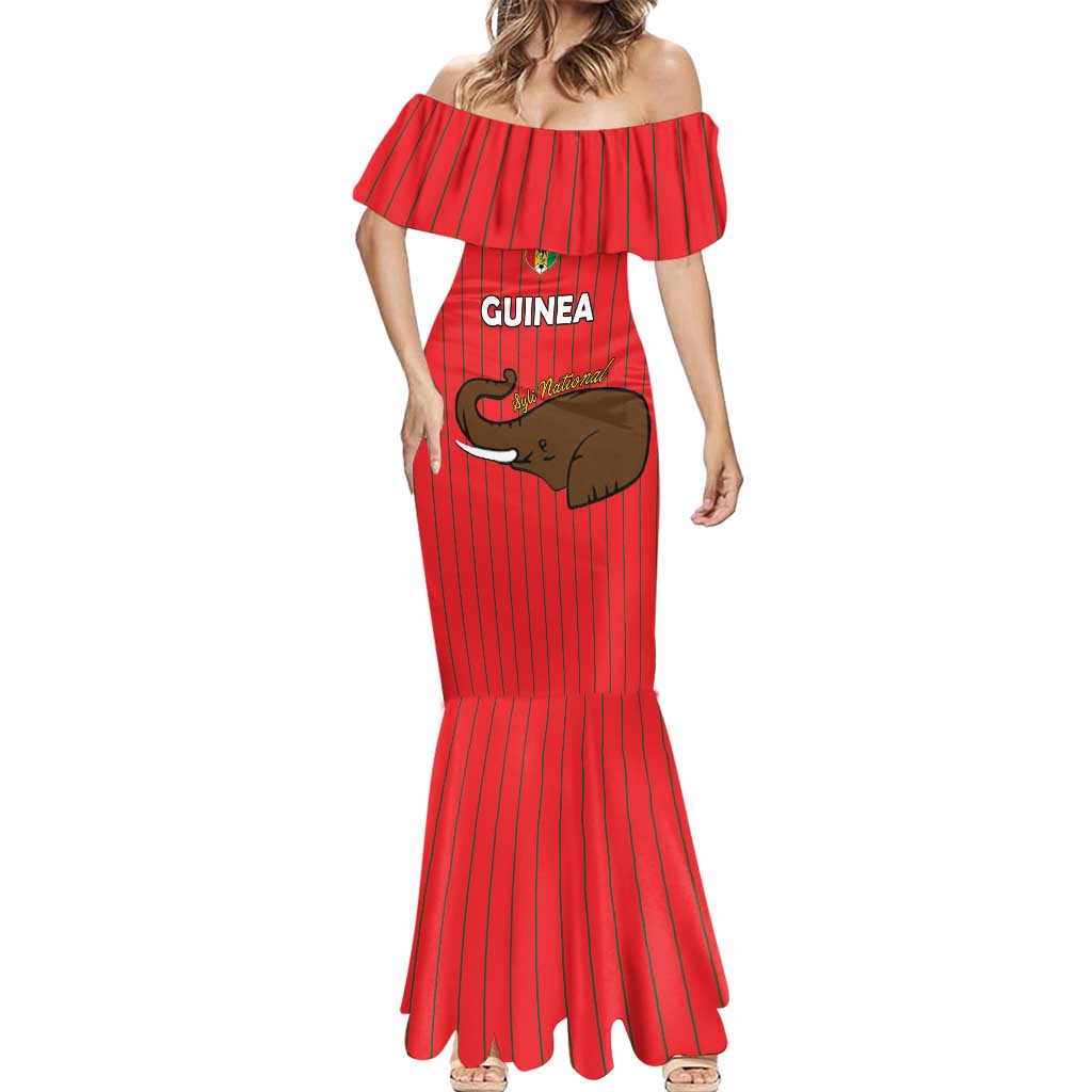Custom Guinea Football Mermaid Dress Allez Syli National - Wonder Print Shop