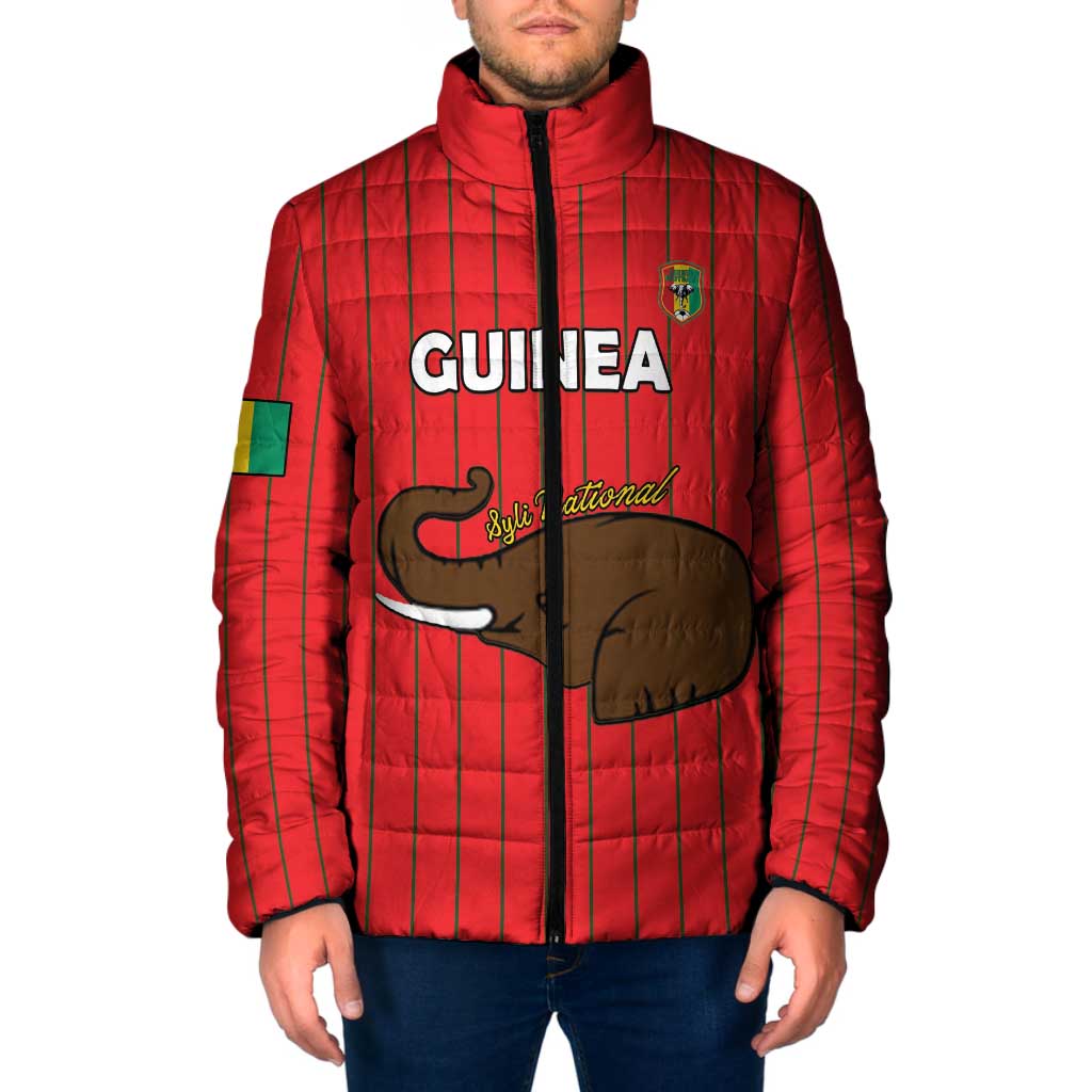 Custom Guinea Football Padded Jacket Allez Syli National - Wonder Print Shop