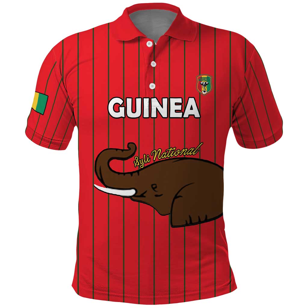 Custom Guinea Football Polo Shirt Allez Syli National - Wonder Print Shop
