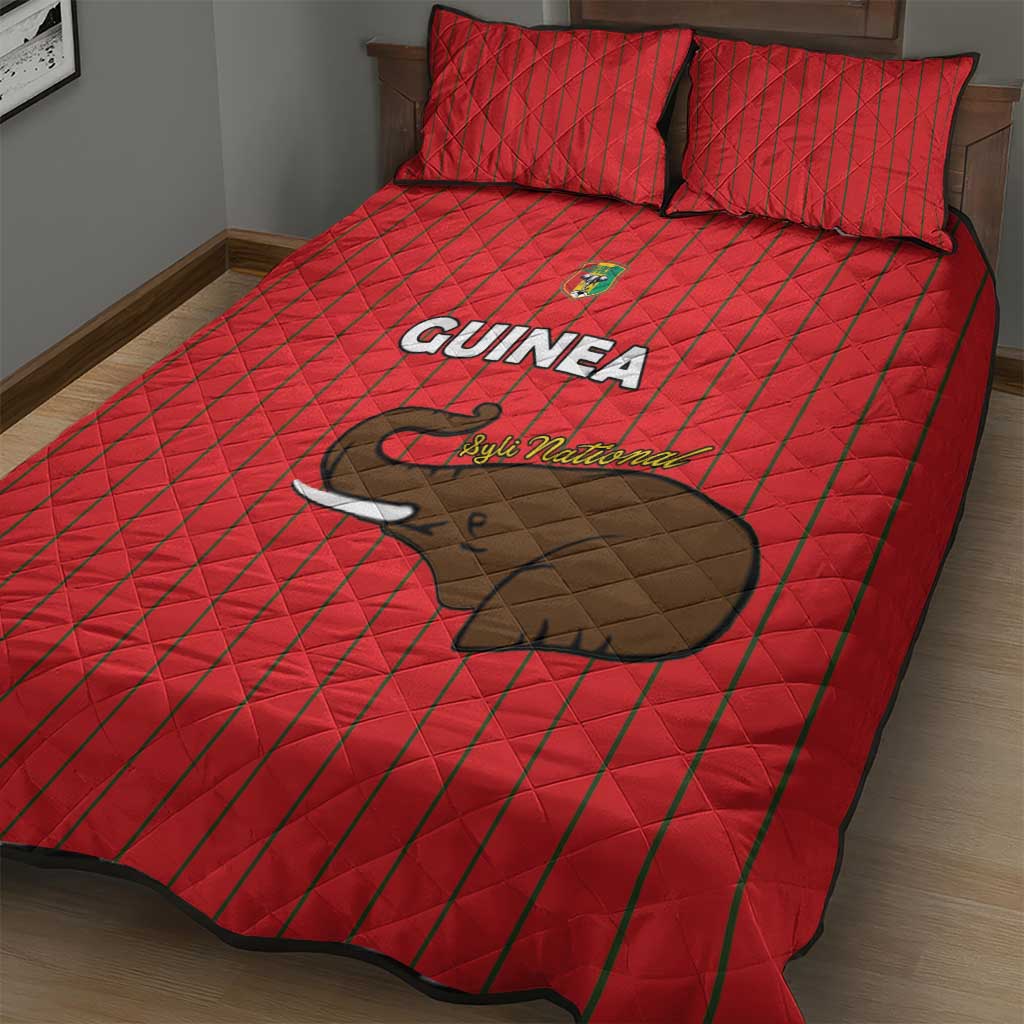Guinea Football Quilt Bed Set Allez Syli National - Wonder Print Shop