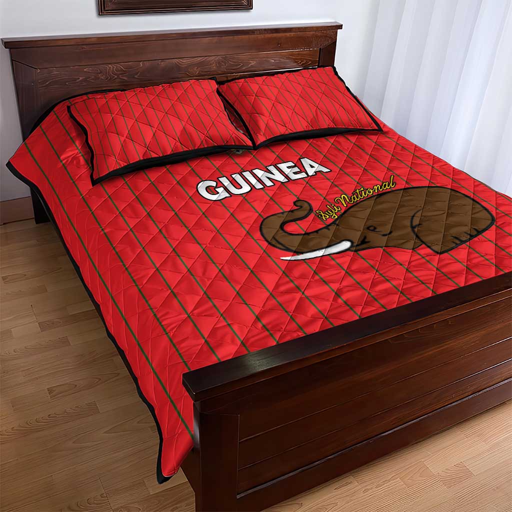 Guinea Football Quilt Bed Set Allez Syli National - Wonder Print Shop