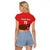 Custom Guinea Football Raglan Cropped T Shirt Allez Syli National - Wonder Print Shop