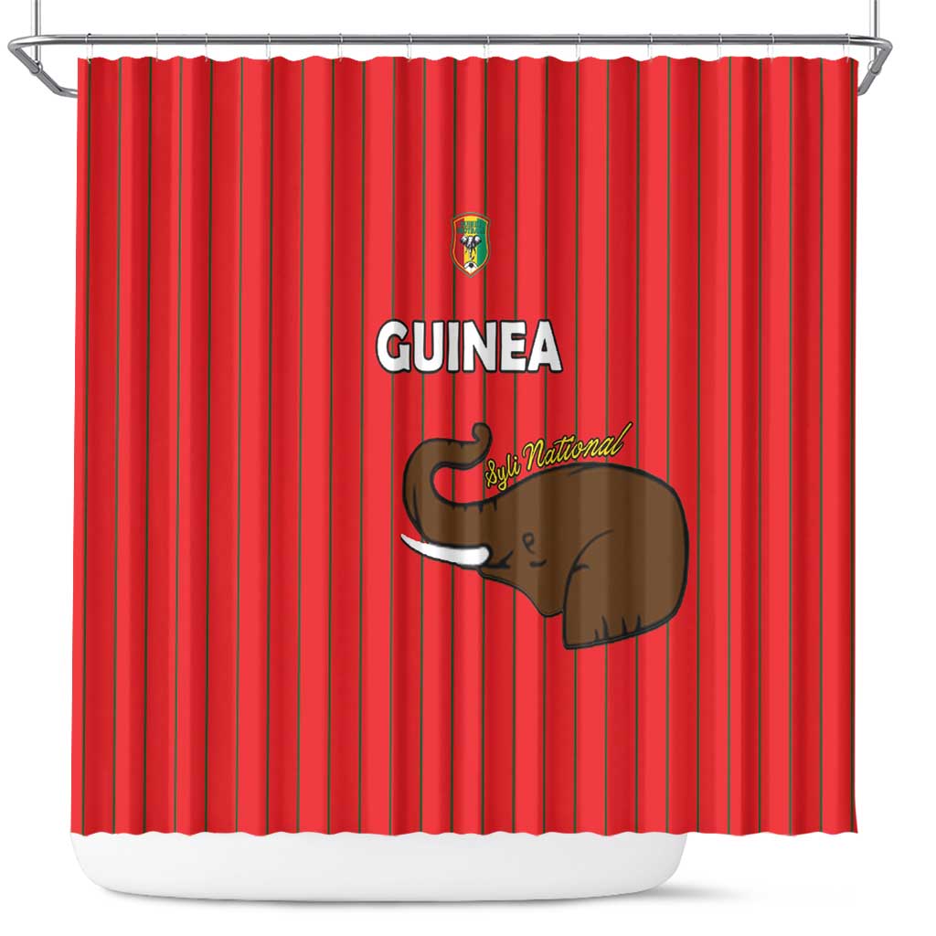 Guinea Football Shower Curtain Allez Syli National - Wonder Print Shop