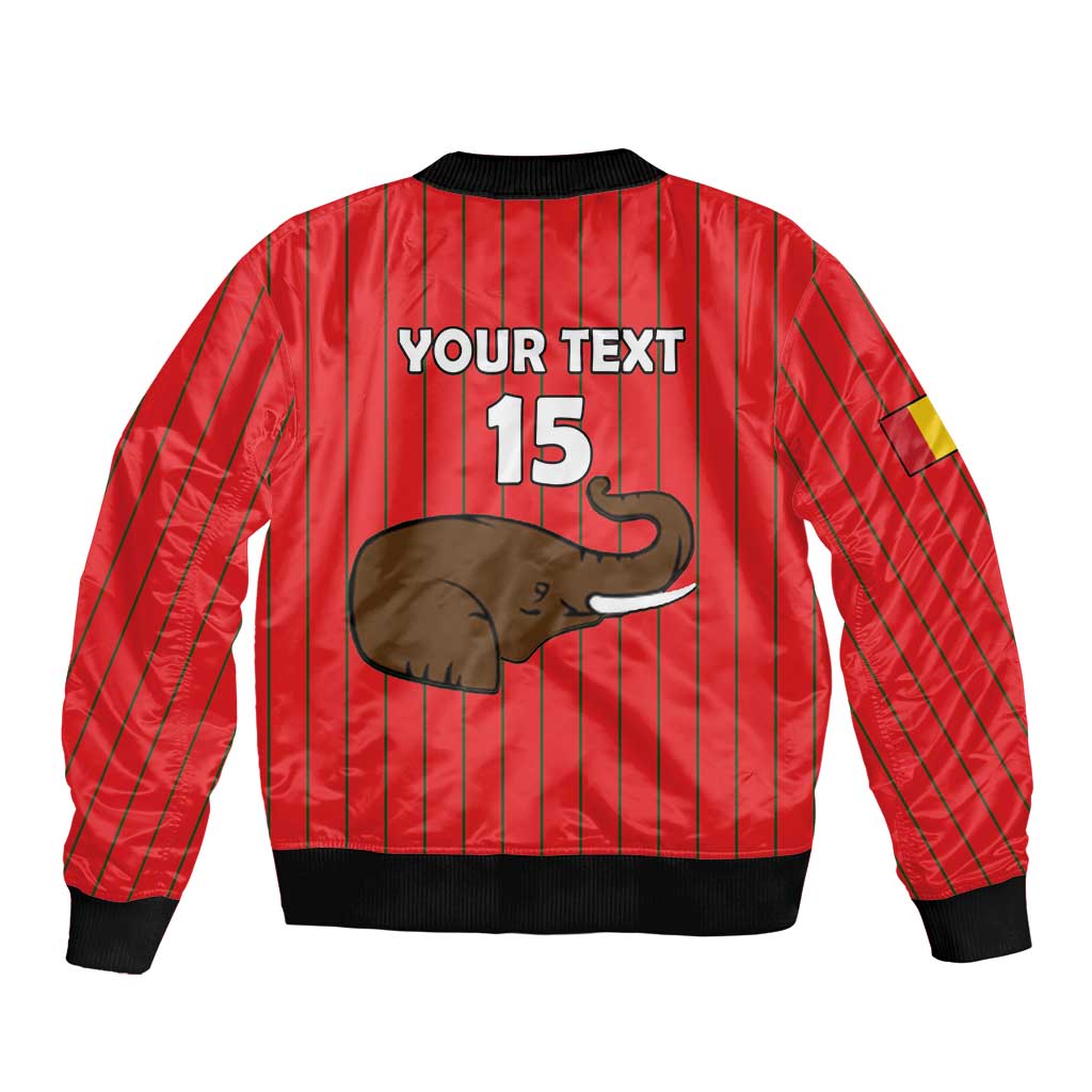 Custom Guinea Football Sleeve Zip Bomber Jacket Allez Syli National - Wonder Print Shop