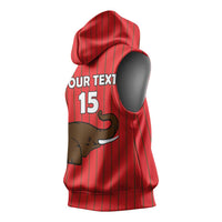Custom Guinea Football Sleeveless Hoodie Allez Syli National - Wonder Print Shop