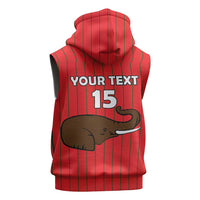 Custom Guinea Football Sleeveless Zip Hoodie Allez Syli National - Wonder Print Shop